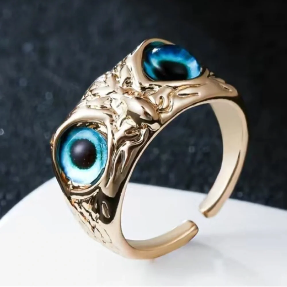 New - Men’s Copper Aluminum Plated Fashion Personality Owl Ring (One Size)